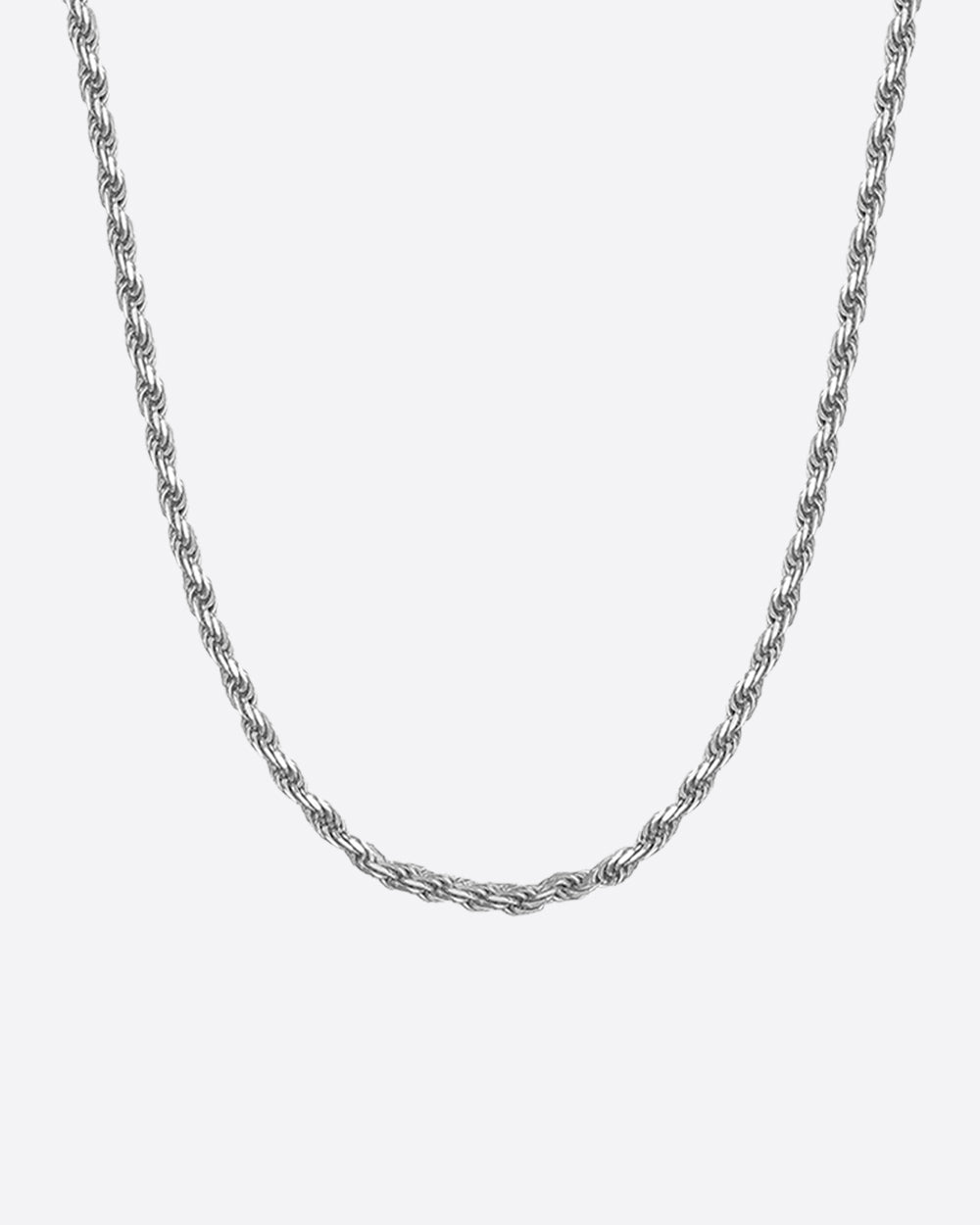 CLEAN ROPE CHAIN 925. - 3MM WHITE GOLD
